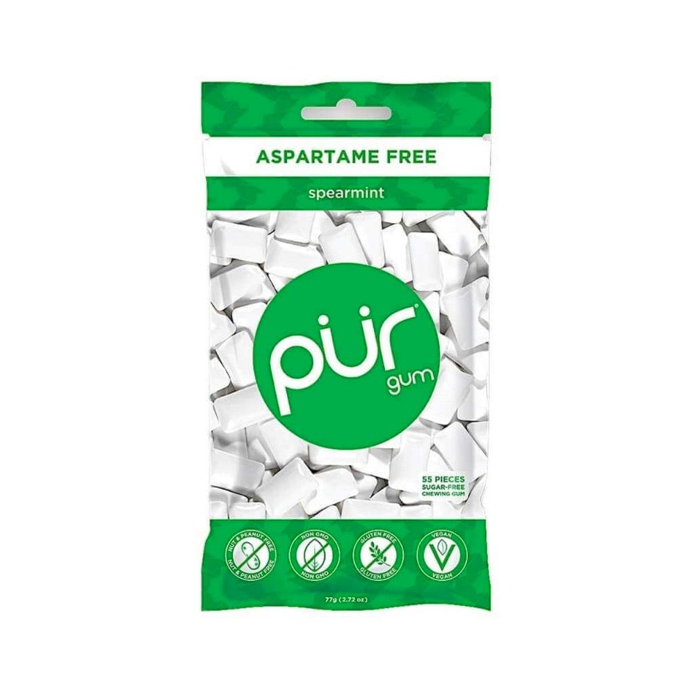 Pur Gum Spearmint Gum 55 Pieces - L'Organic