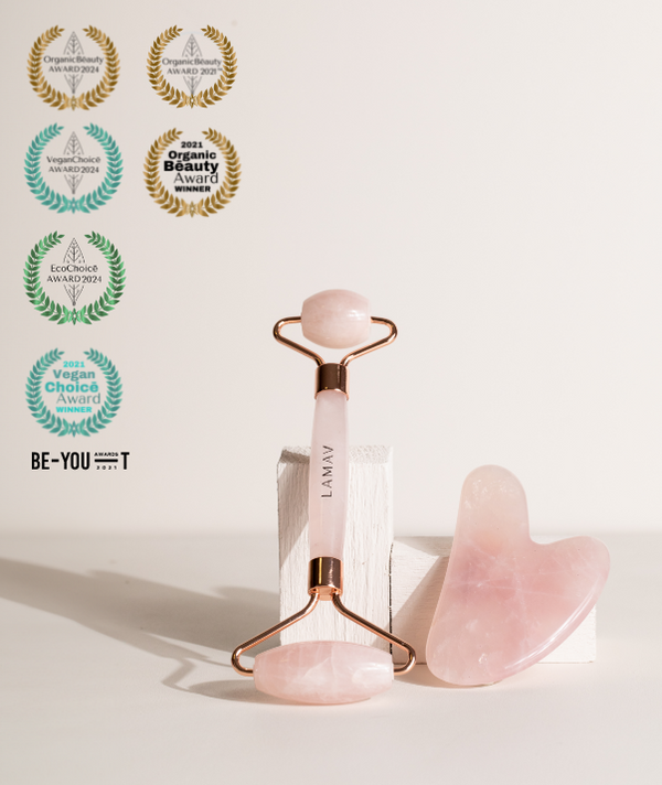 La Mav Quartz Gua Sha and Roller Set - L'Organic