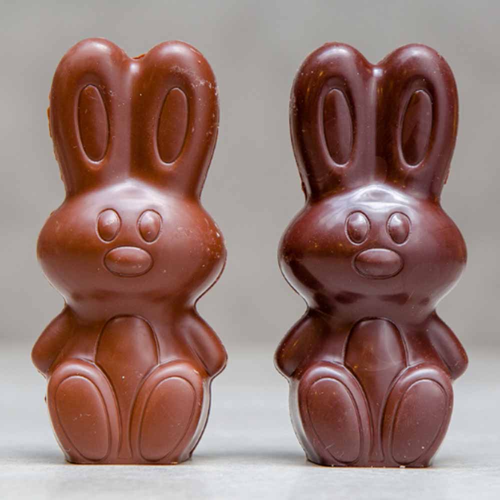 Ratio Cocoa Roasters Dark Chocolate Vegan Easter Bunny Trio - 120g