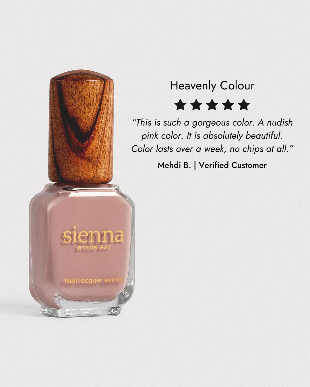 Sienna Nail Polish Rosie - Dusty Pink - 10ml