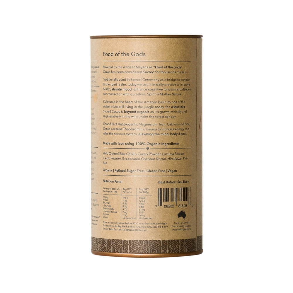 Sacred Taste Organic Drinking Cacao (Original Cacao Blend) Earth 250g