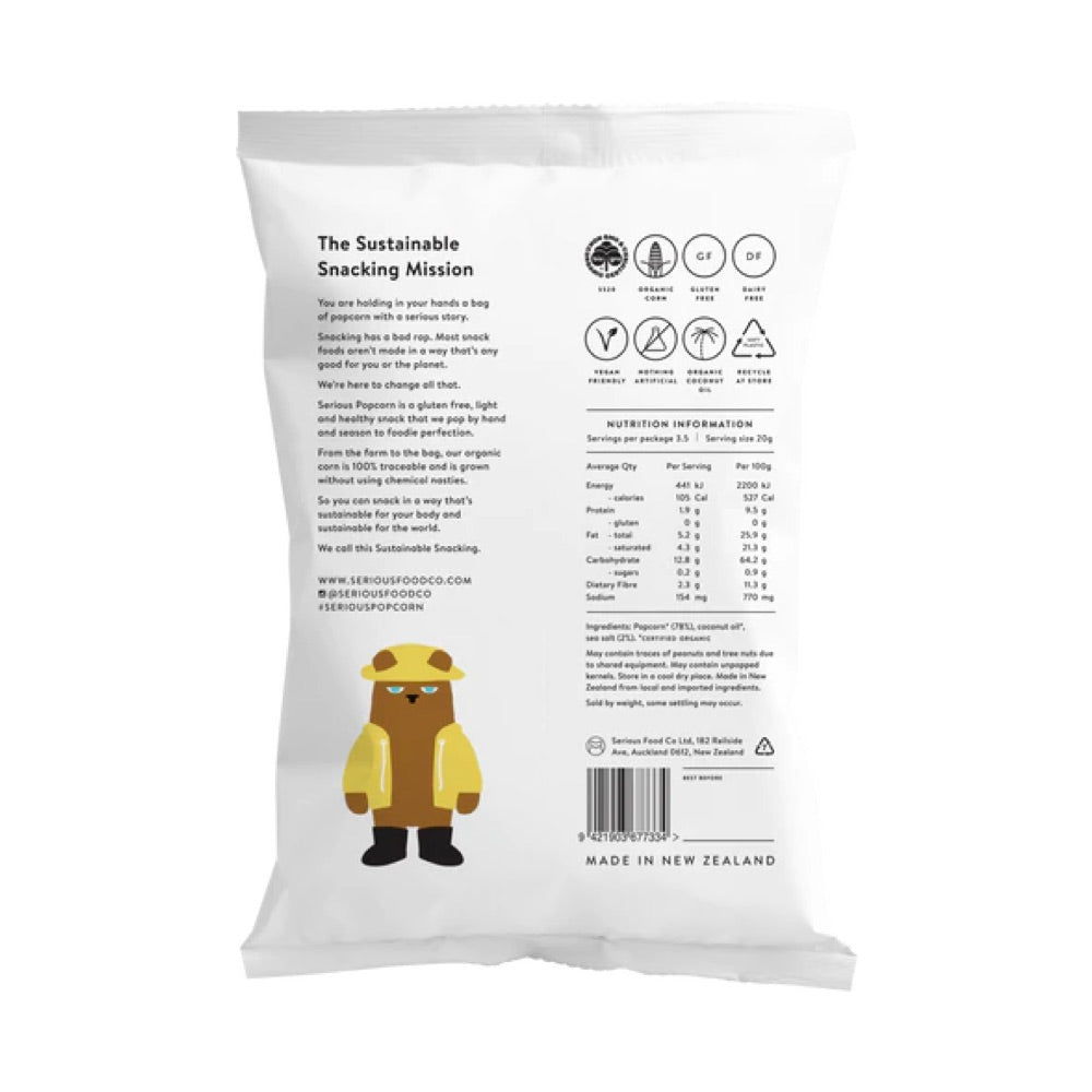 Serious Organic Popcorn Sea Salt - 70g