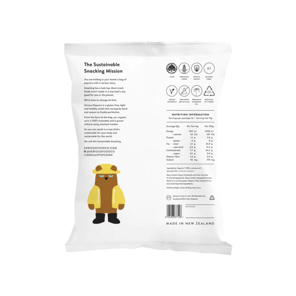 Serious Organic Popcorn Multi Pack Sea Salt - 10x12g