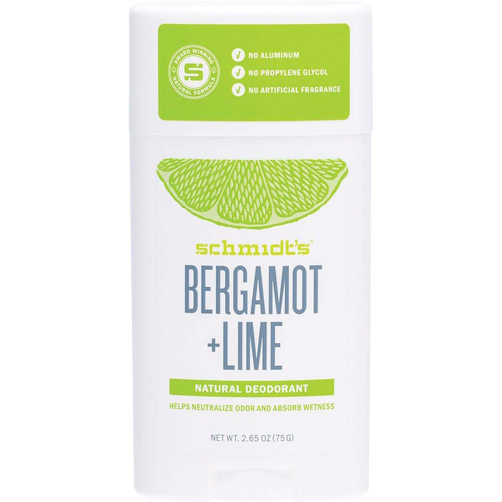 SCHMIDTS DEO STICK BERGAMOT + LIME 12 PIECE 2.65 OZ./75 G product package
