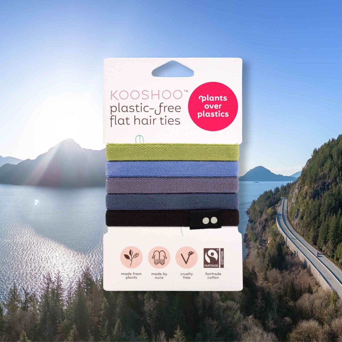 Kooshoo Plastic-Free Hair Ties - Earth Tints