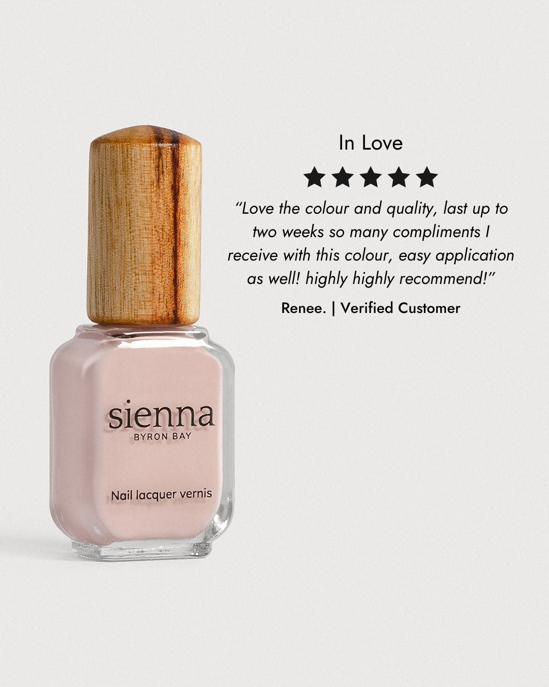 Sienna Nail Polish Serenity - Neutral Pink - 10ml