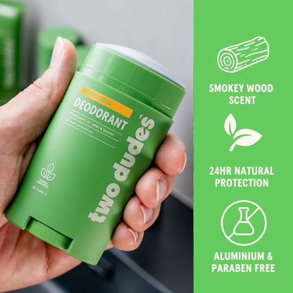 Two Dudes Smoked Cedar Deodorant Stick - 75g - L'Organic