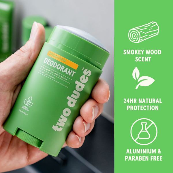 Two Dudes Smoked Cedar Deodorant Stick - 75g - L'Organic