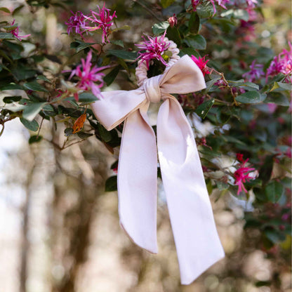 Kooshoo Plastic-free Satin Bow Scrunchie - Black