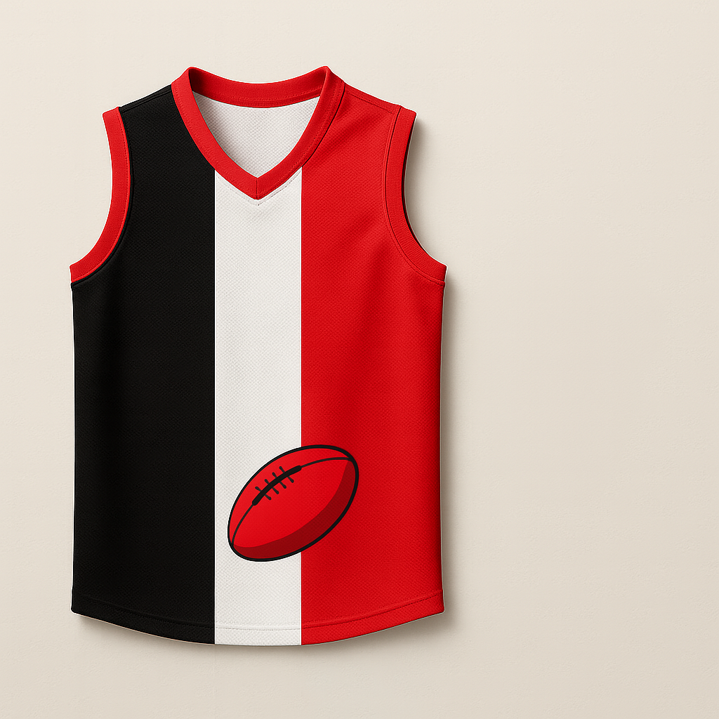 Soapmaid Footy Bath Bomb (Red, Black & White) - St Kilda Saints - 1 Pack