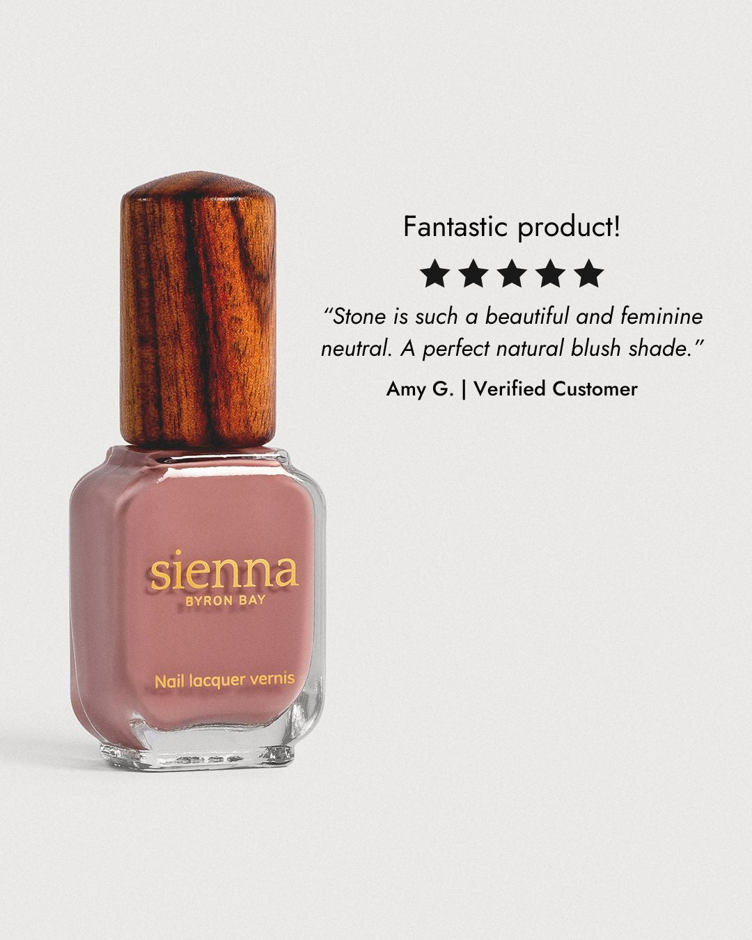 Sienna Nail Polish Stone - Mauve - 10ml