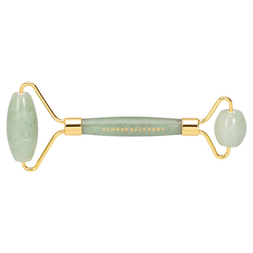 Summer Salt Body Crystal Facial Roller - Green Jade