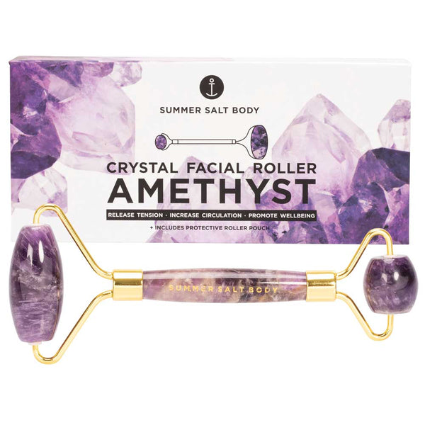 Summer Salt Body Crystal Facial Roller - Amethyst