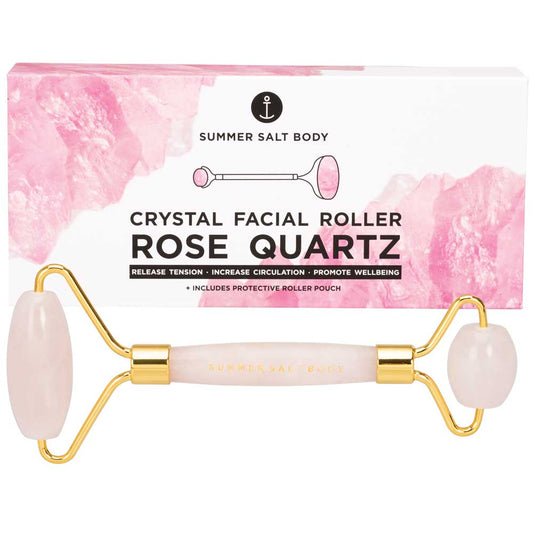 Summer Salt Body Crystal Facial Roller - Rose Quartz