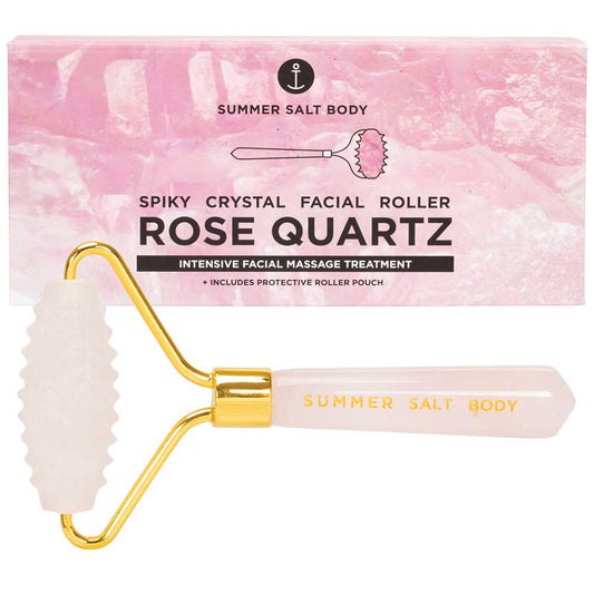 Summer Salt Body Spiky Crystal Facial Roller - Rose Quartz