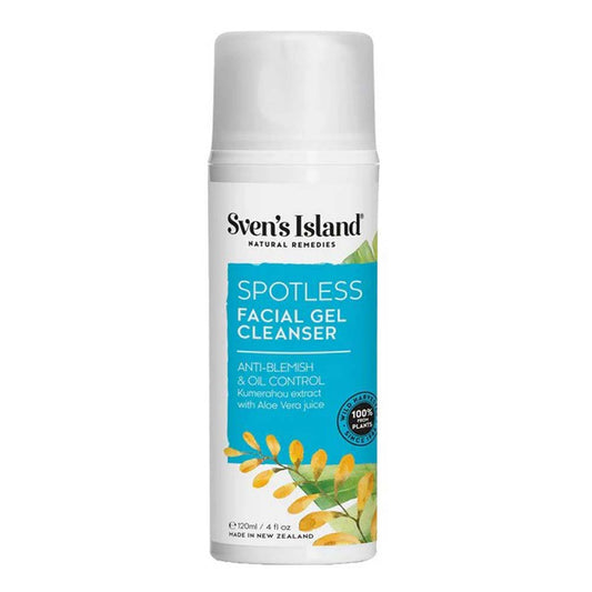 Sven's Island Spotless Facial Gel Cleanser can on a white background