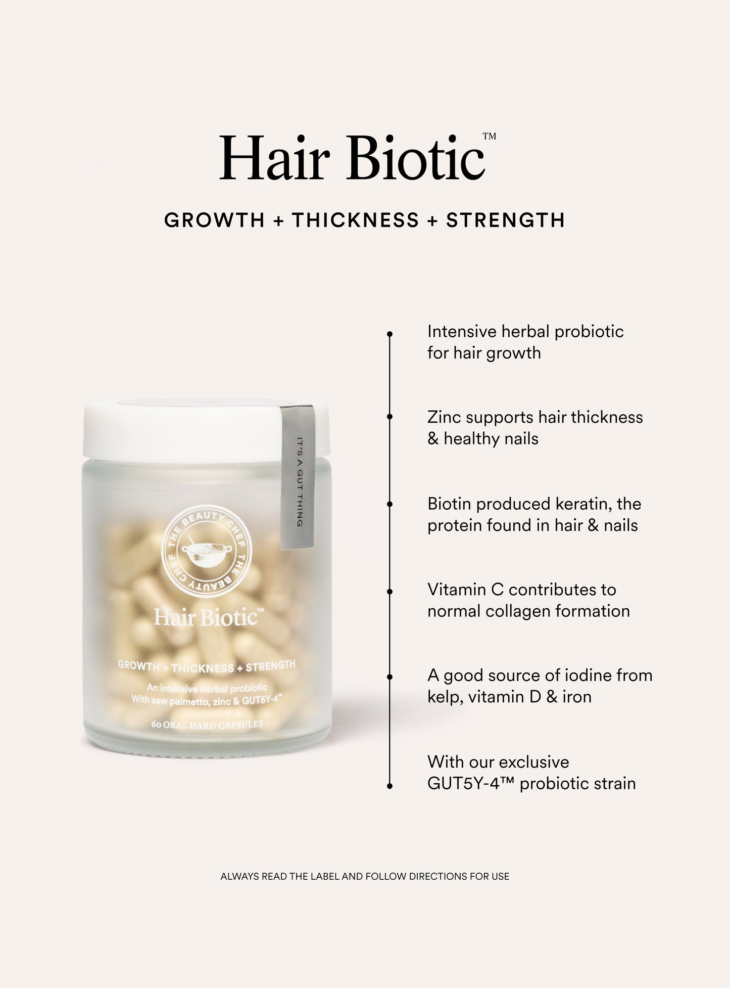 The Beauty Chef Hair Biotic Benefits - 60 capsules