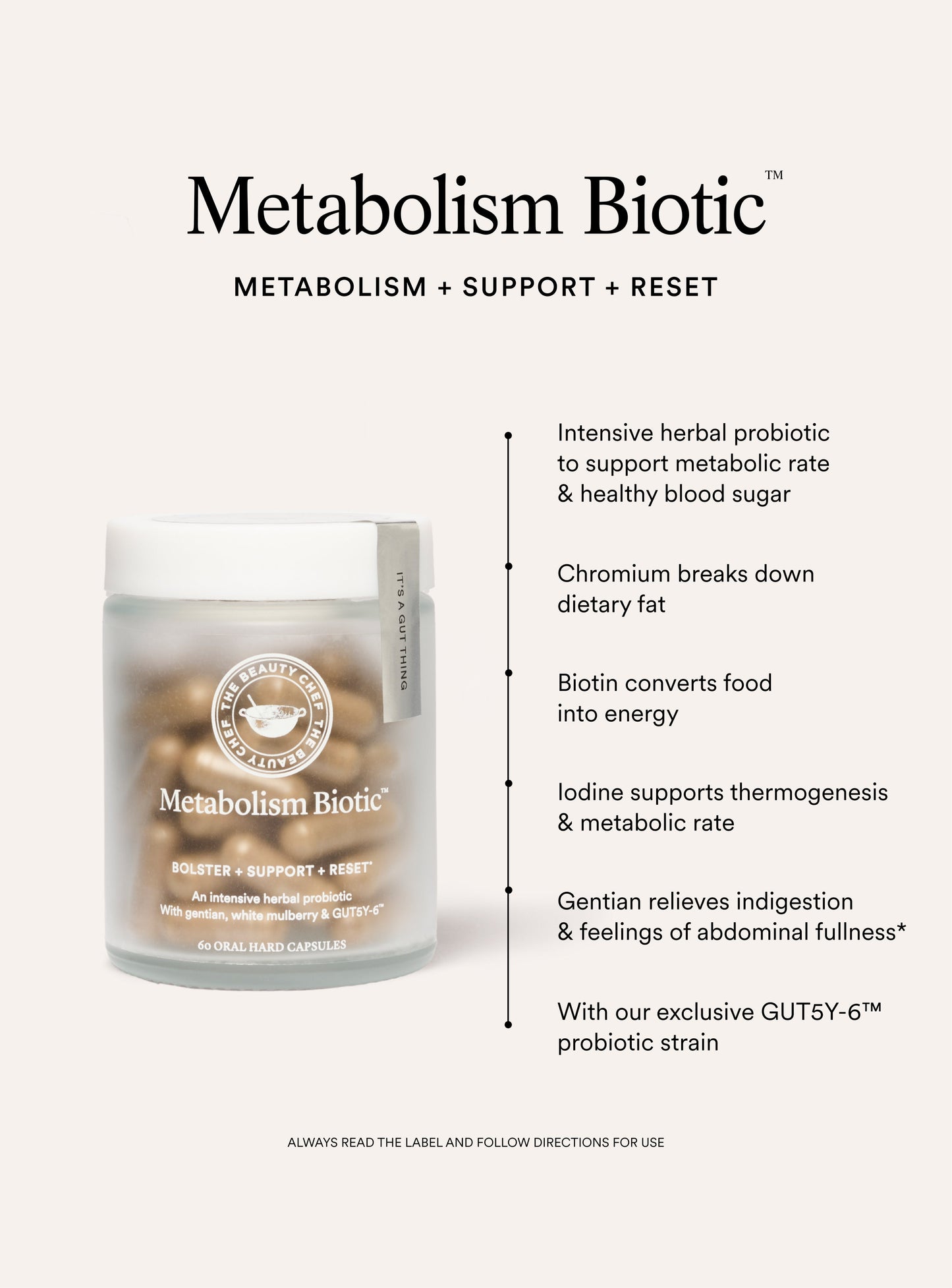 The Beauty Chef Metabolism Biotic Benefits - 60 capsules