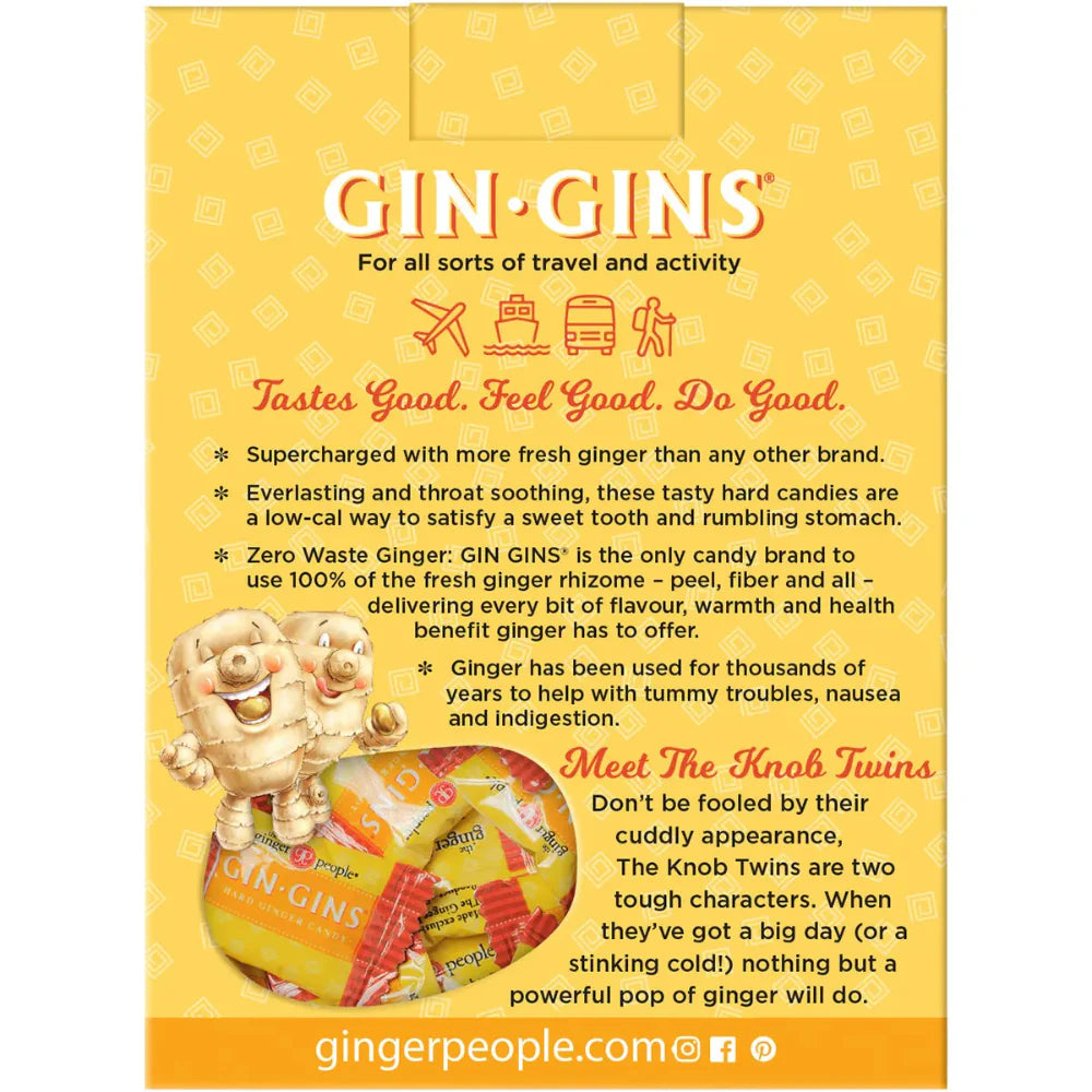 THE GINGER PEOPLE Double Strength Gin Gins Ginger Candy Hard 84g