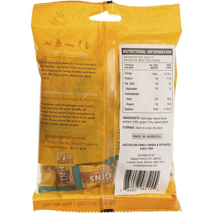 THE GINGER PEOPLE Gin Gins Ginger Candy Chewy - Spicy Turmeric - 150g