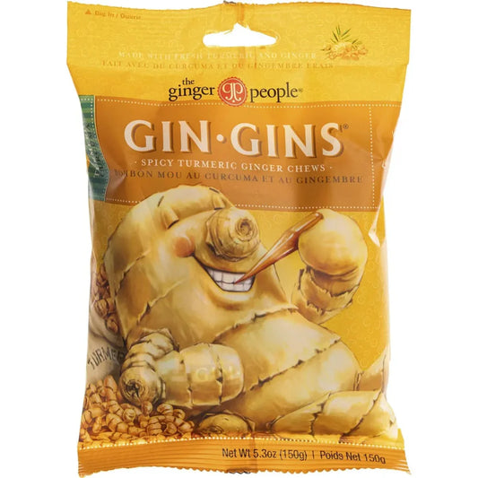 THE GINGER PEOPLE Gin Gins Ginger Candy Chewy - Spicy Turmeric - 150g