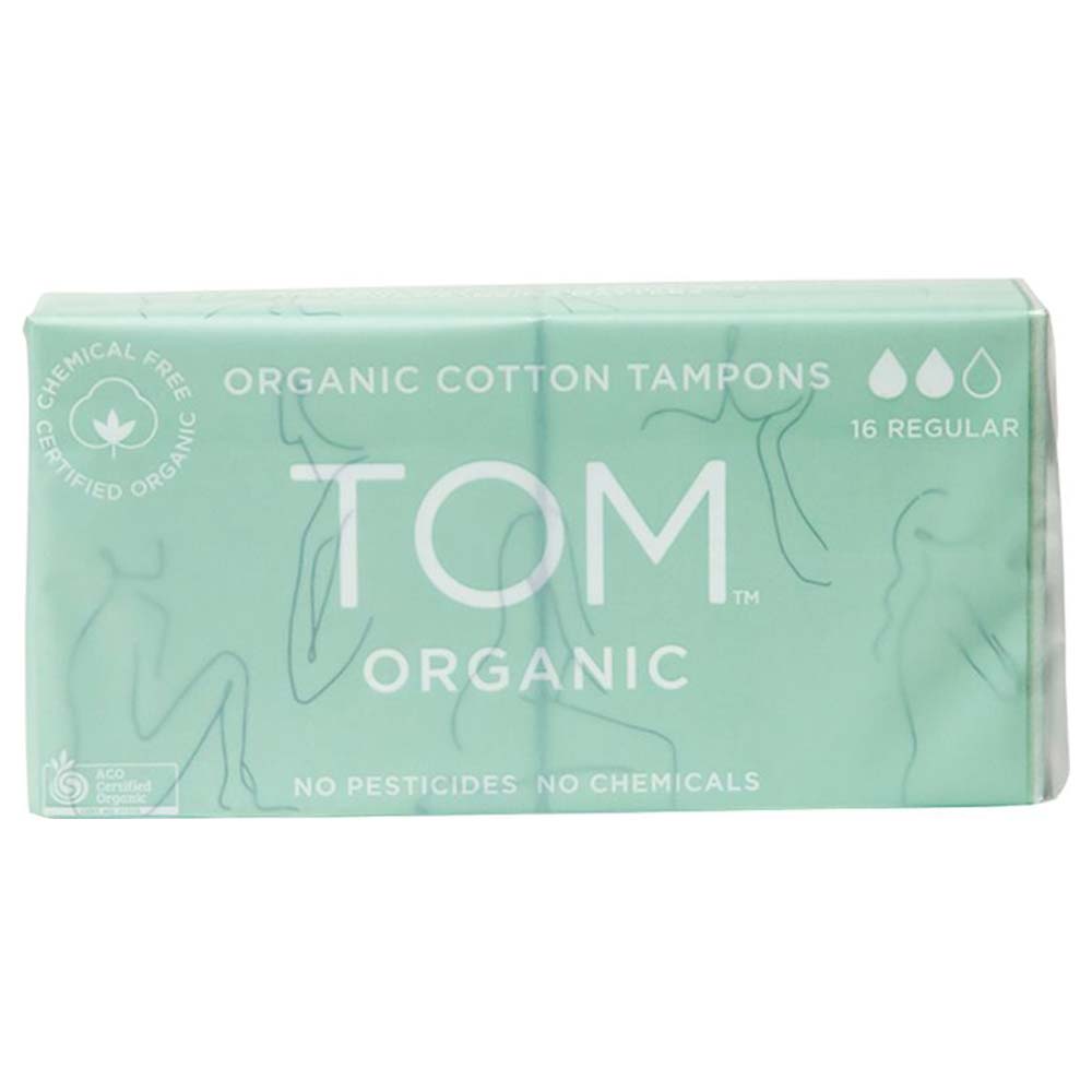 TOM Organic Tampons - Regular - 16 Per Pack