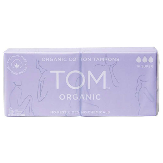 TOM Organic Tampons - Super - 16 Per Pack