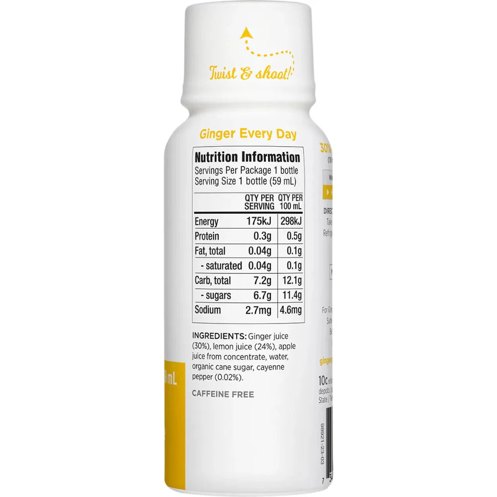 The Ginger People - Ginger Shot Lemon & Cayenne 12x59ml