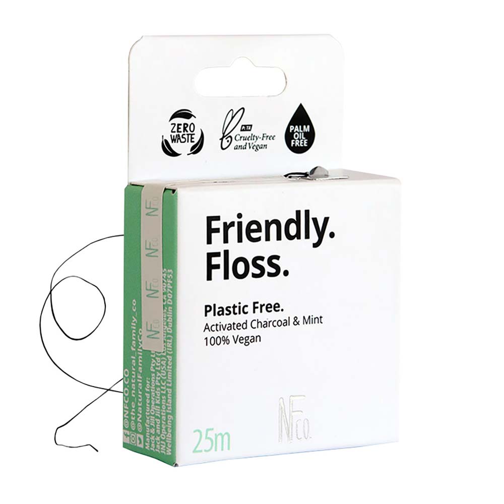 The NFco. Recyclable Dental Floss - Activated Charcoal & Mint - 25m