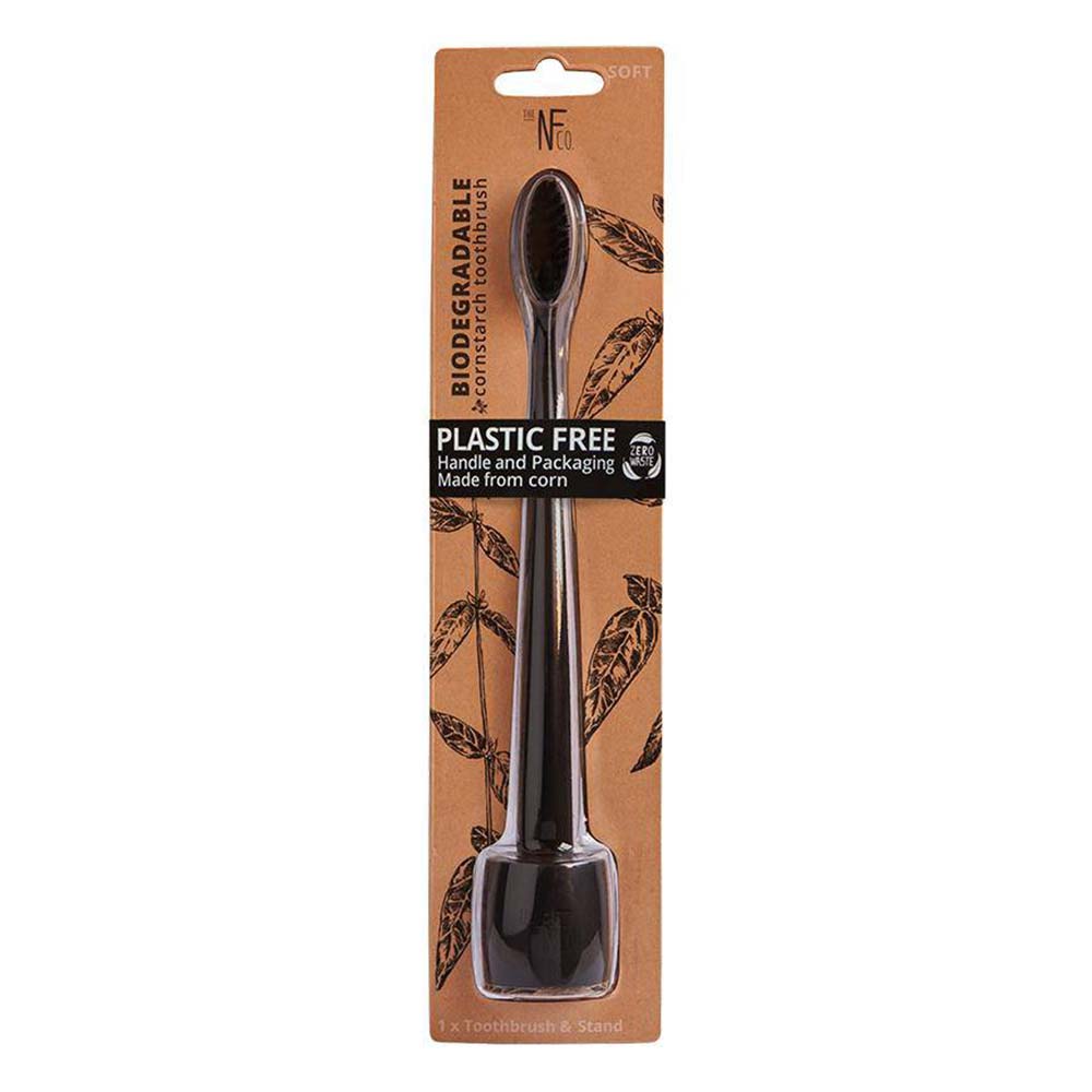 The Natural Family Co. Bio Brush & Stand - Pirate Black