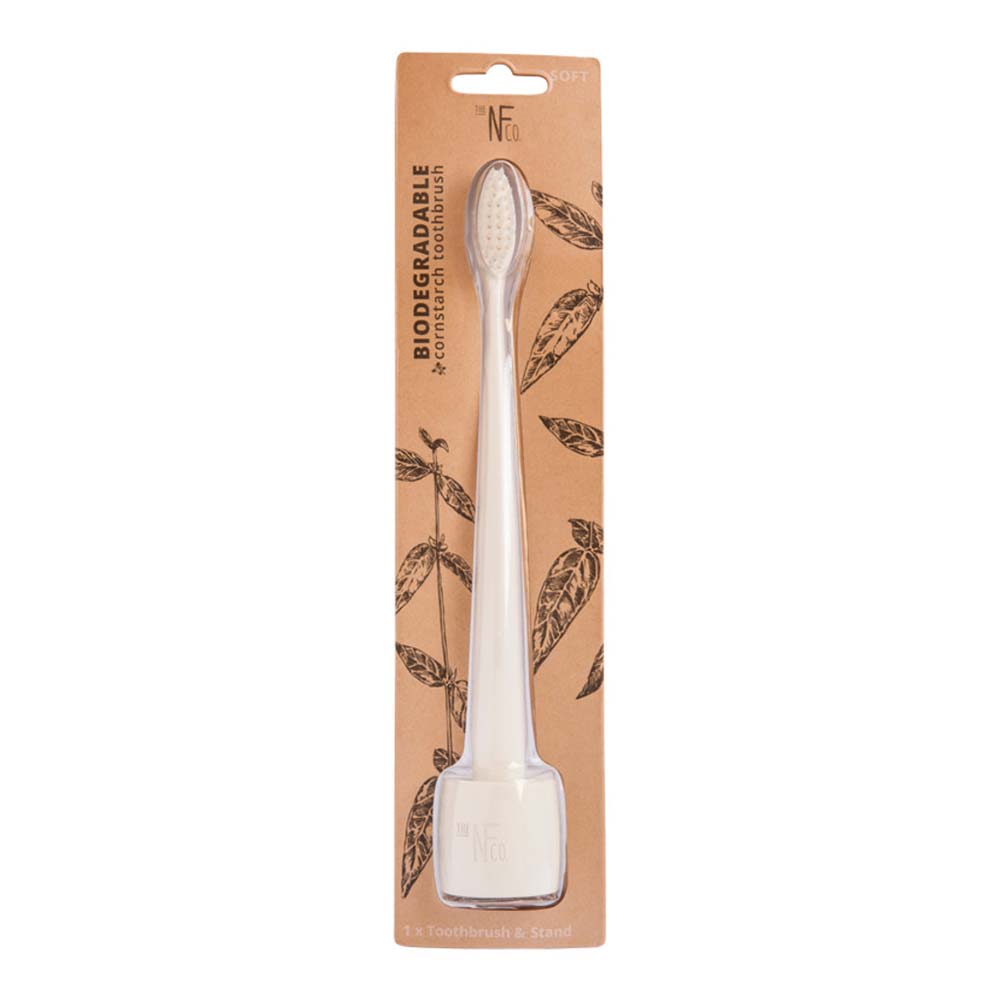 The Natural Family Co. Bio Brush & Stand - Ivory Desert