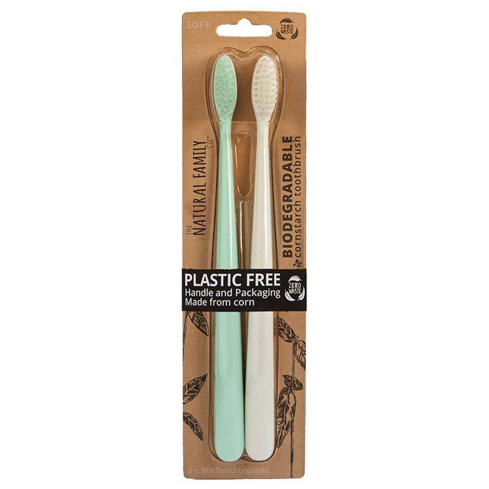 The Natural Family Co. Bio Brush Twin Pack - Ivory Desert & Rivermint