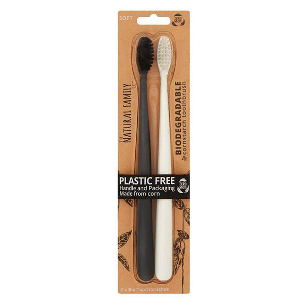 The Natural Family Co. Bio Brush Twin Pack - Pirate Black & Ivory Desert