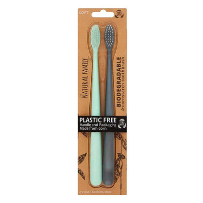 The Natural Family Co. Bio Brush Twin Pack - Rivermint & Monsoon Mist