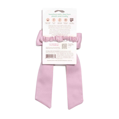 Kooshoo Plastic-free Satin Bow Scrunchie - Black