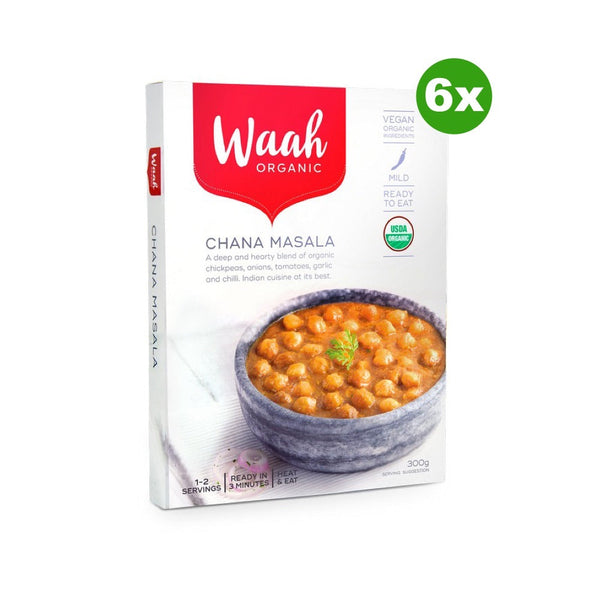 Waah Organic Indian Meal Chana Masala 300g x 6 BULK - L'Organic