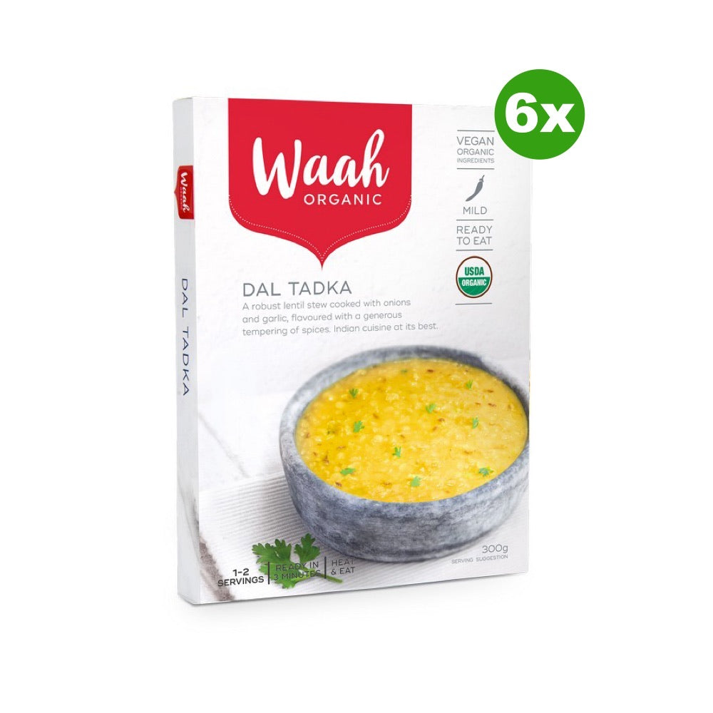 Waah Organic Indian Meal Dal Tadka 300g x 6 BULK - L'Organic