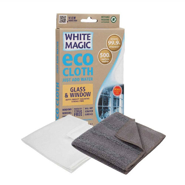 White Magic Eco Cloth - Micro Fiber Glass/Window - 1 Pack