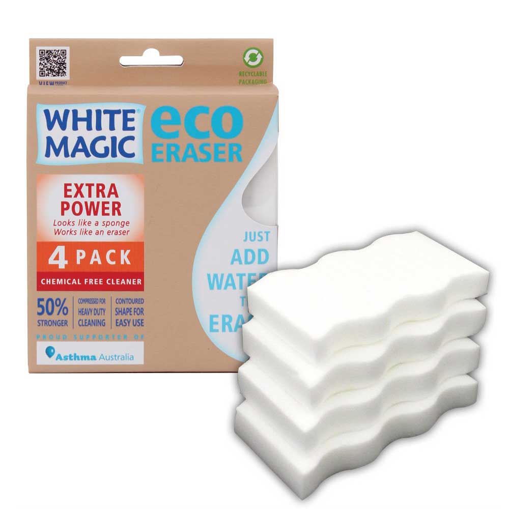 White Magic - Eco Eraser Extra Power Sponge - 4 Pack