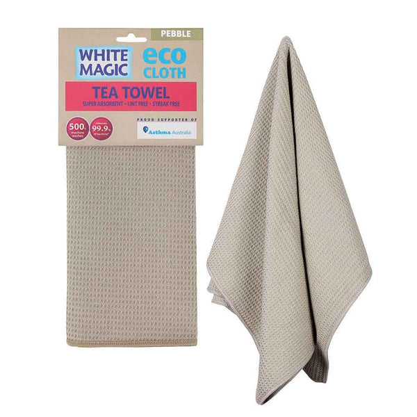 White Magic Tea Towel Pebble - 1 Pack