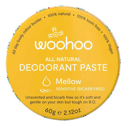 Woohoo All Natural Deodorant Paste Tin - Mellow - 60g - L'Organic