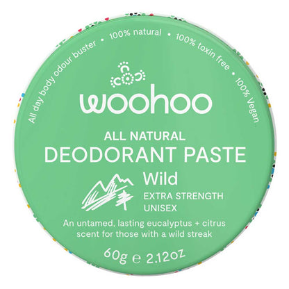 Woohoo All Natural Deodorant Paste Tin - Wild - 60g - L'Organic