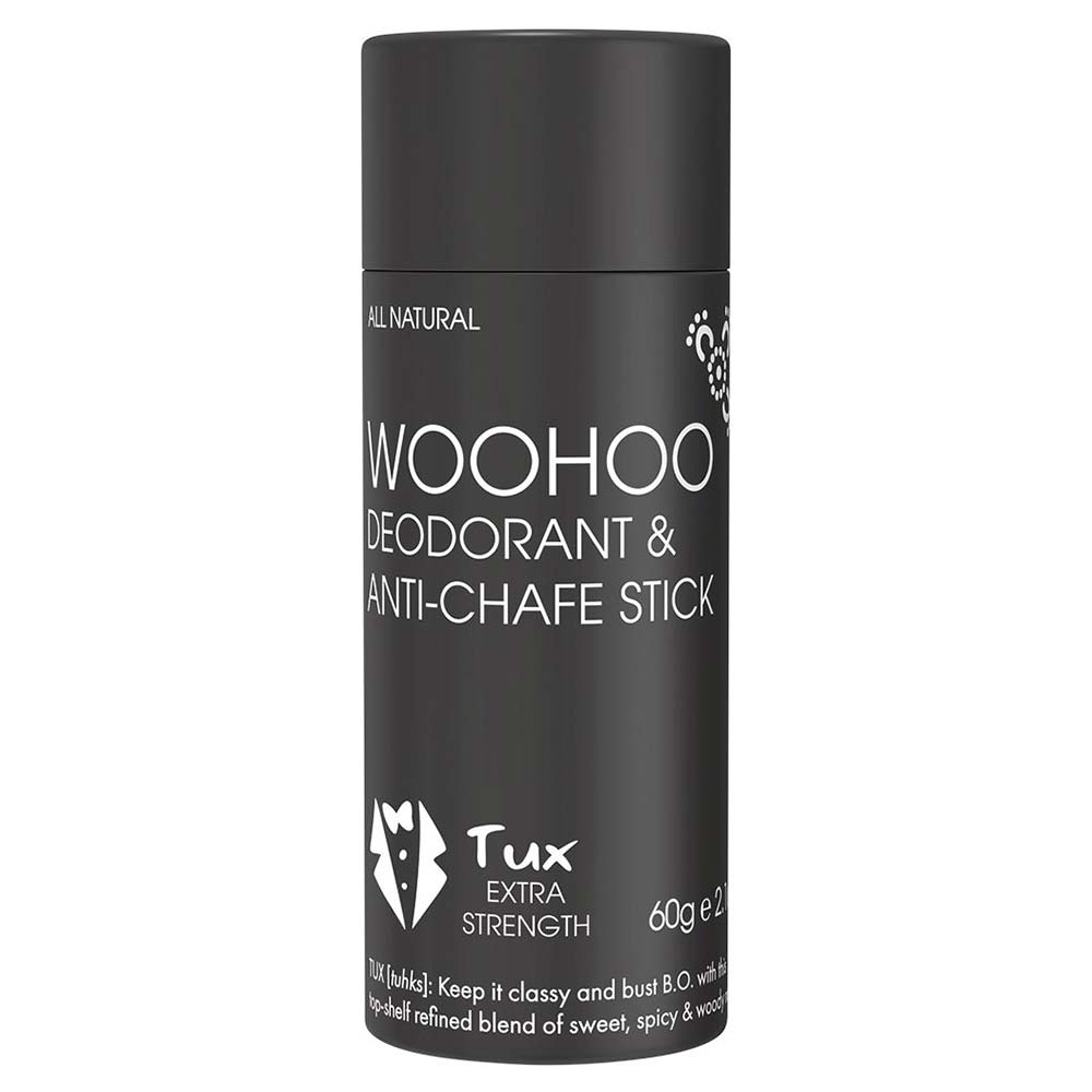 Woohoo Natural Deodorant & Anti-Chafe Stick - Tux - 60g