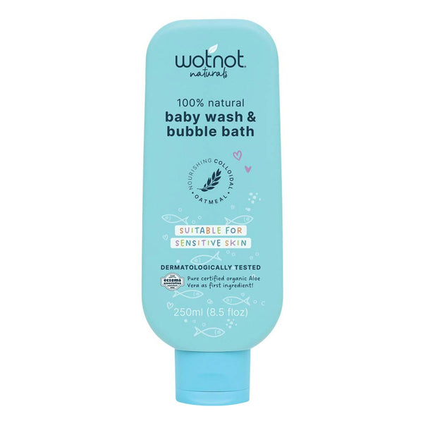 Wotnot 100% Natural Baby Wash and Bubble Bath - 250ml