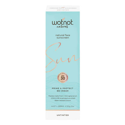 Wotnot 30 SPF Natural Face Sunscreen Untinted BB Cream - 60g