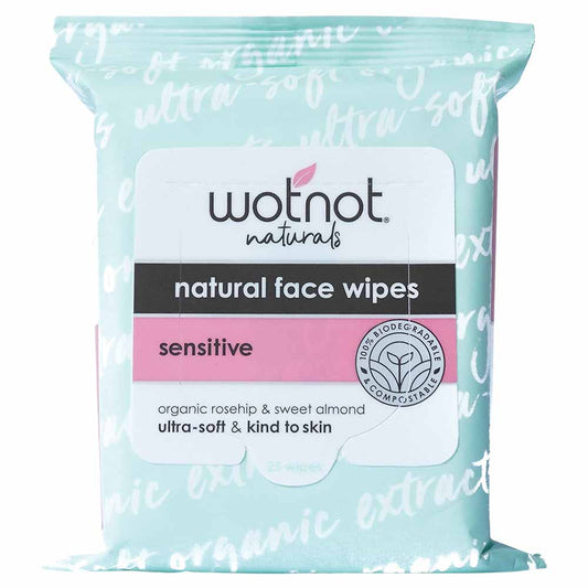 Wotnot Facial Wipes Sensitive Skin - 25 Pack