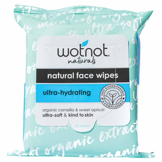 Wotnot Facial Wipes Ultra-Hydrating - 25 Pack