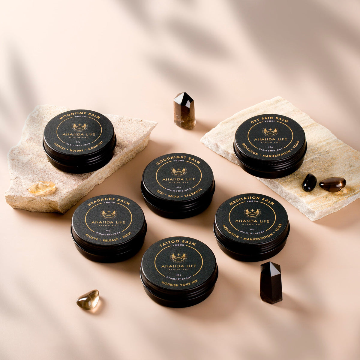 Ananda Life aromatherapy balm collection natural wellness balms