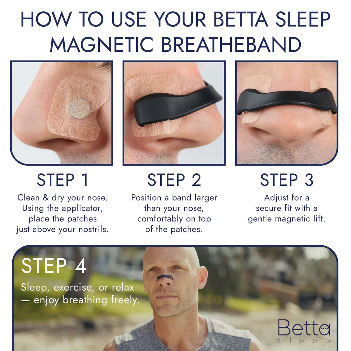 Betta Sleep Magnetic BreatheBand - Starter Kit - 15 Day Supply