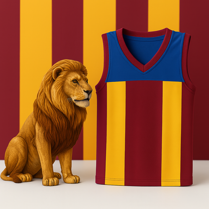 Soapmaid Footy Bath Bomb (Maroon, Yellow & Blue) - Brisbane Lions - 1 Pack